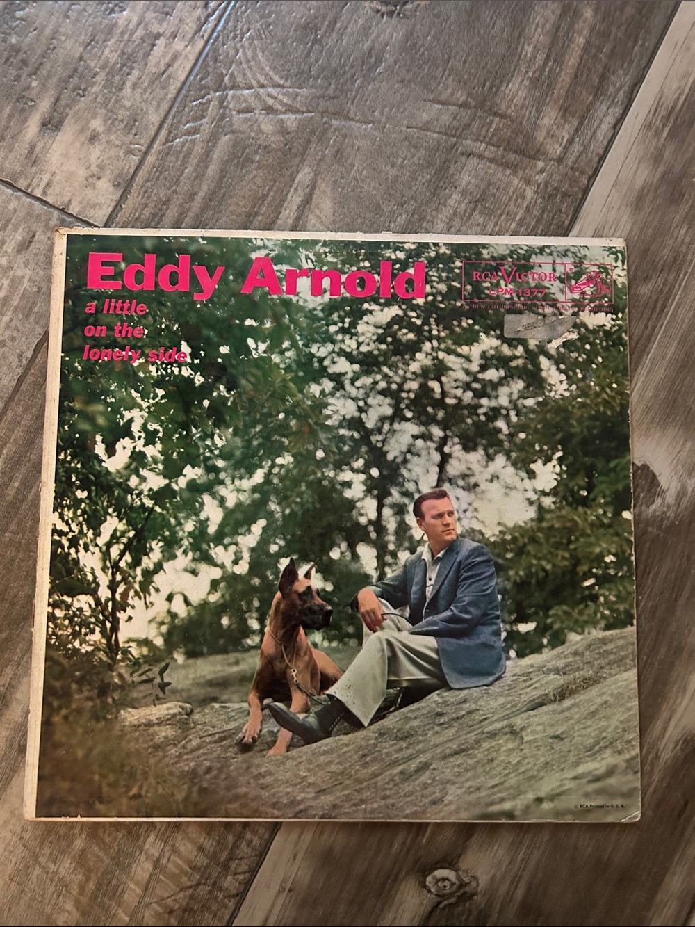 Vintage vinyl record 1957 mono first pressing Eddy Arnold album RCA Victor